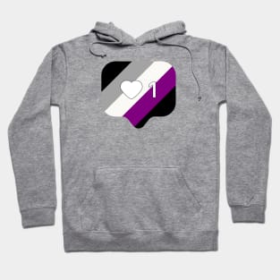 Instagram Heart Notification - Asexual Pride Flag Hoodie